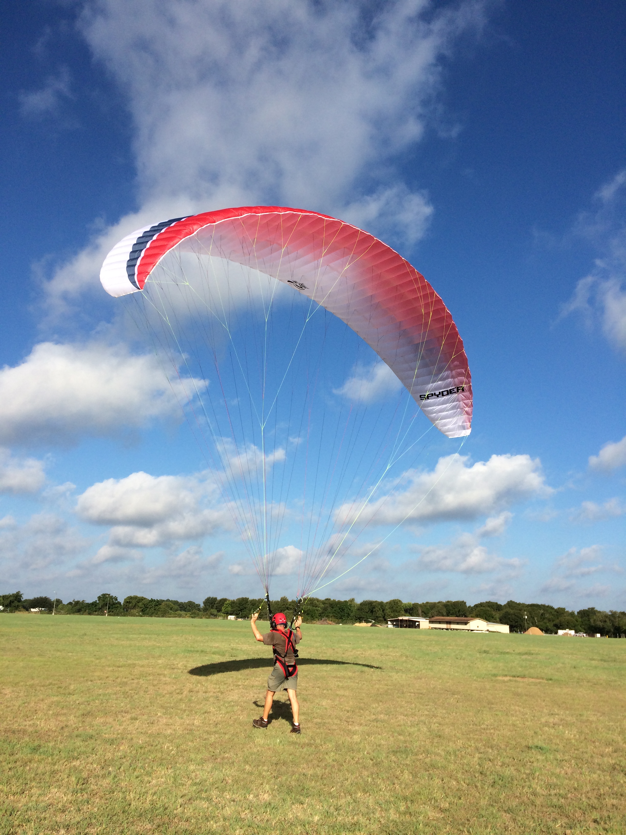 Kiting practice with harness